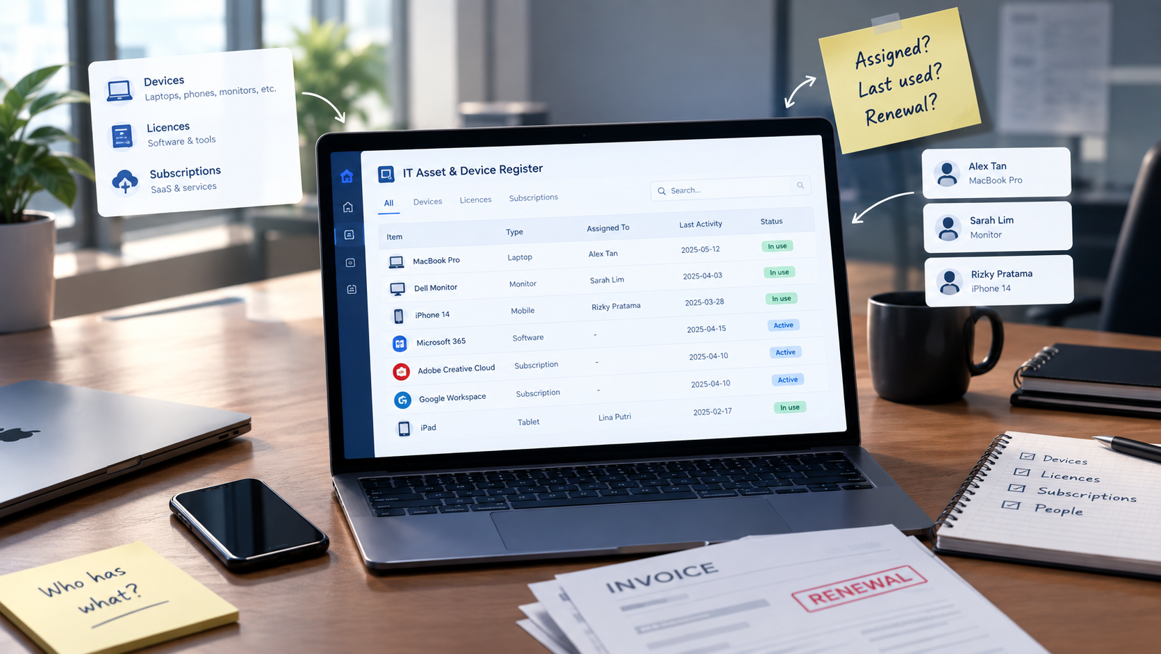 IT Asset & Device Register